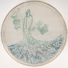 1910 René Lalique – Boîte Paon Verre Blanc Patiné Bleu 9