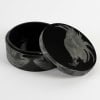 1910 René Lalique – Boîte Coq Verre Noir Patiné Blanc 12