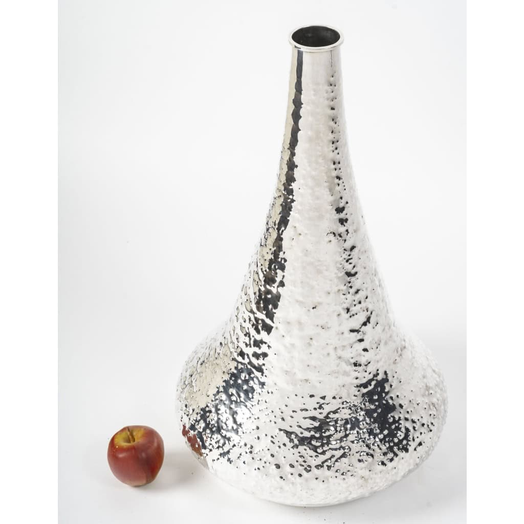 R. VALLE – Grand vase en argent massif XXè – Italie du Nord 10