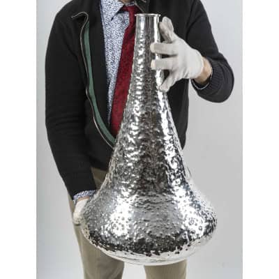 R. VALLE – Grand vase en argent massif XXè – Italie du Nord