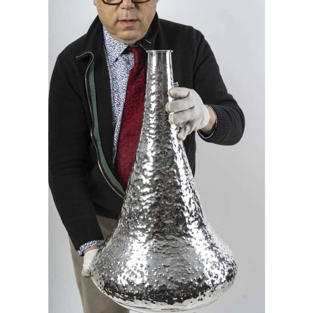 R. VALLE – Grand vase en argent massif XXè – Italie du Nord 15
