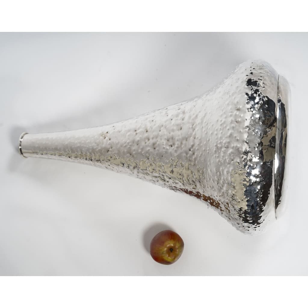 R. VALLE – Grand vase en argent massif XXè – Italie du Nord 20