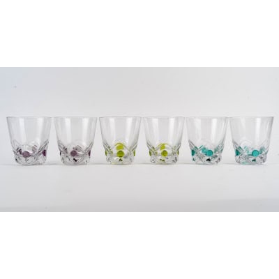 Lalique France – 6 Verres Gobelets Floride Cristal