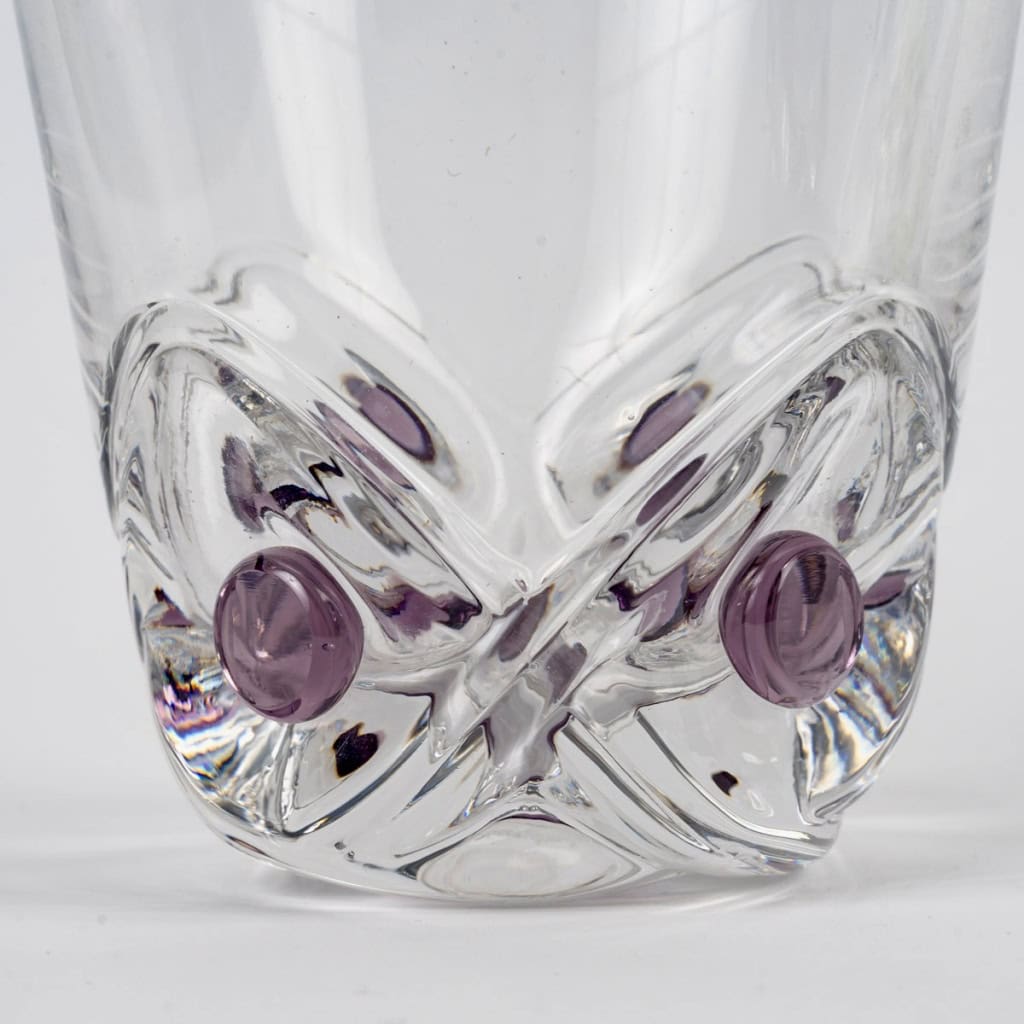 Lalique France – 6 Verres Gobelets Floride Cristal 7