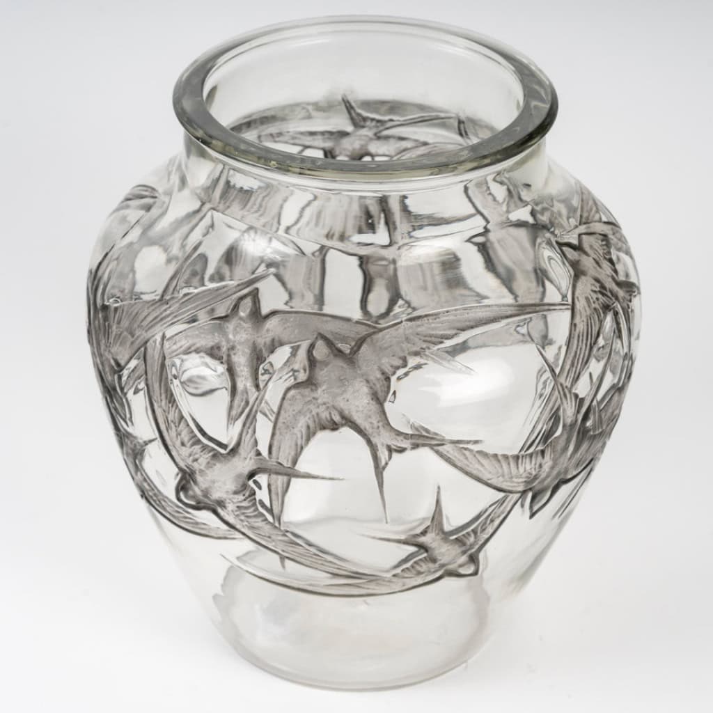 René Lalique, 1919 Vase » Hirondelles » 5