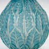 1924 René Lalique – Vase Malesherbes Verre Blanc Patiné Bleu 12