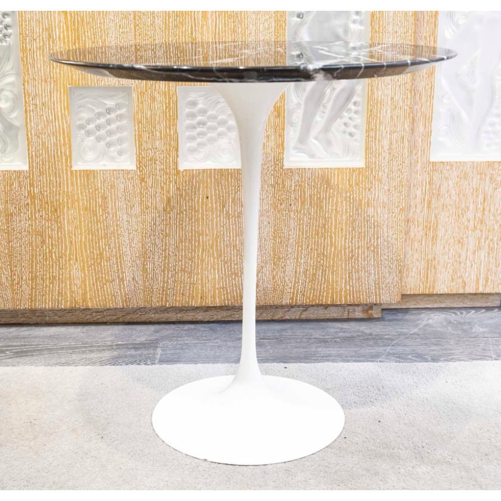 Eero SAARINEN (1910-1961), Edition Knoll : Guéridon en marbre noir MARQUINA 7