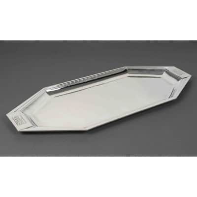 Souche-Lapparra – Plateau en argent massif époque ART DECO vers 1930