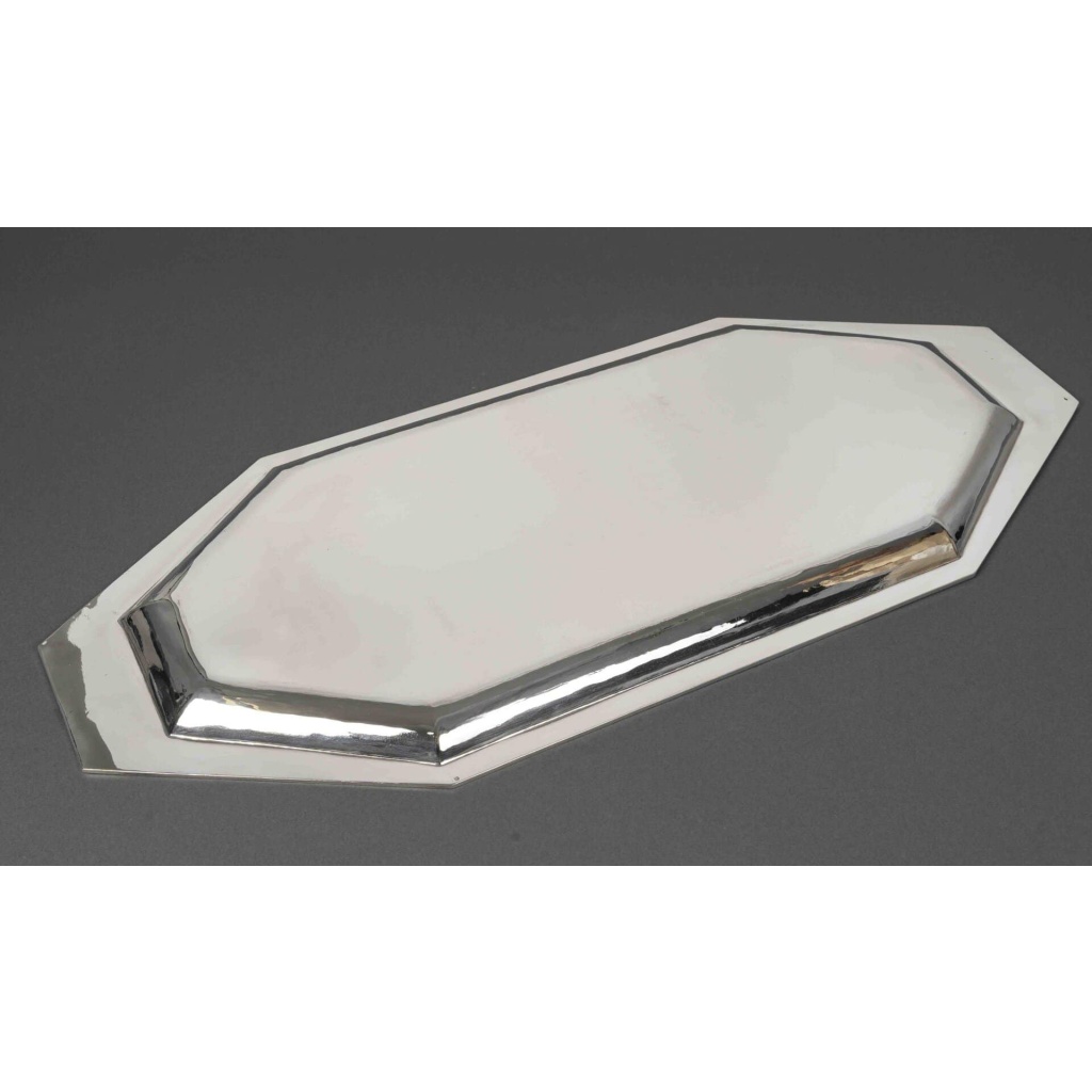 Souche-Lapparra – Plateau en argent massif époque ART DECO vers 1930 6
