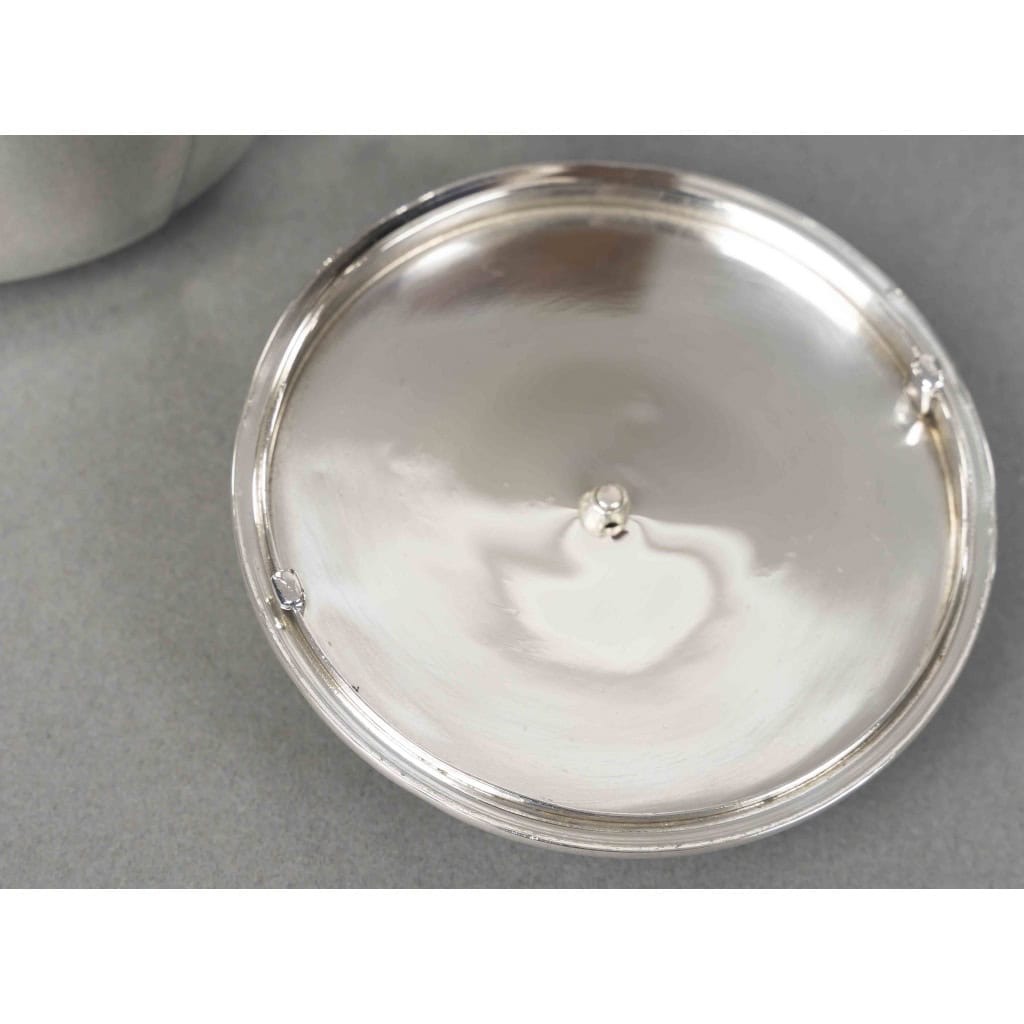 Souche-Lapparra – Service Thé/Café 4 pièces et son plateau en Argent époque ART DECO 10