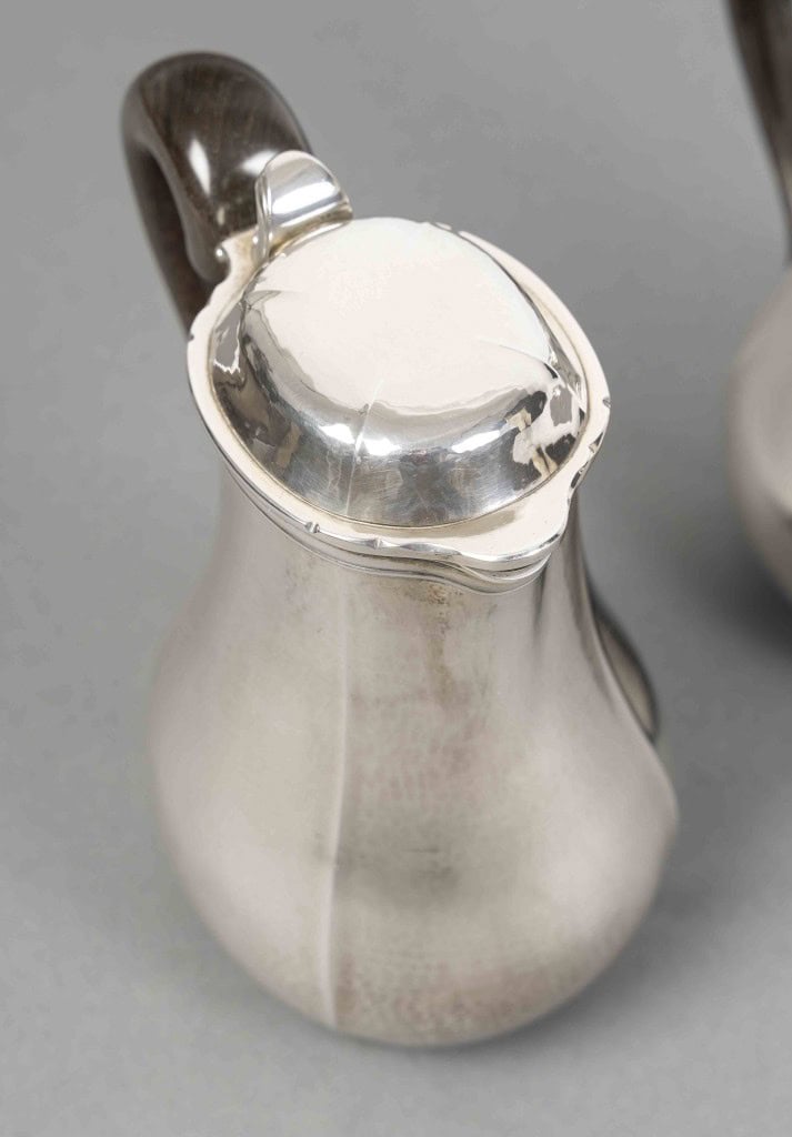 G. LECOMTE – Service thé café 4 pièces argent massif époque ART DECO 1925 13