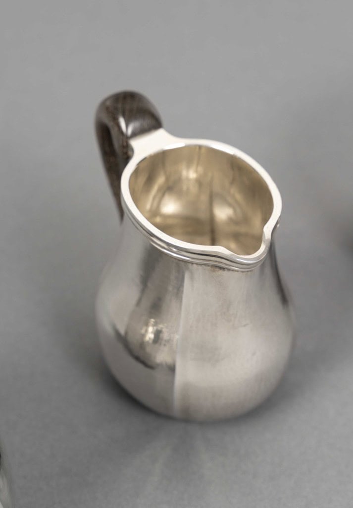 G. LECOMTE – Service thé café 4 pièces argent massif époque ART DECO 1925 15