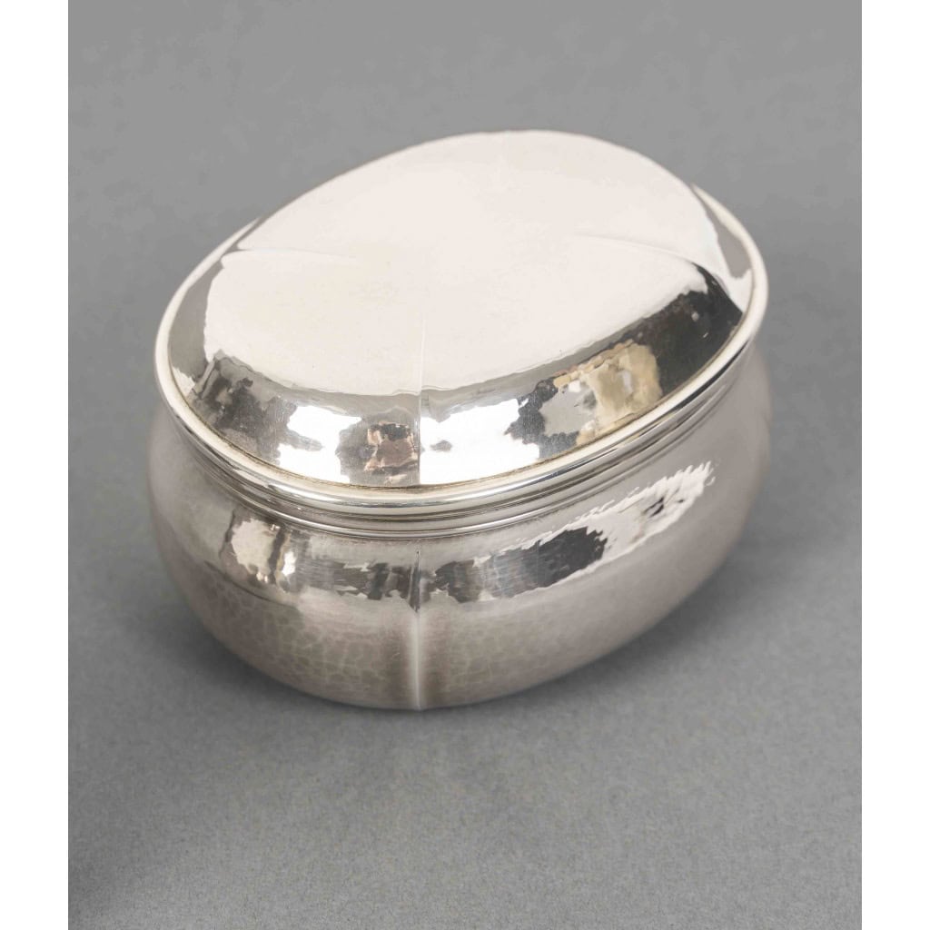 G. LECOMTE – Service thé café 4 pièces argent massif époque ART DECO 1925 16