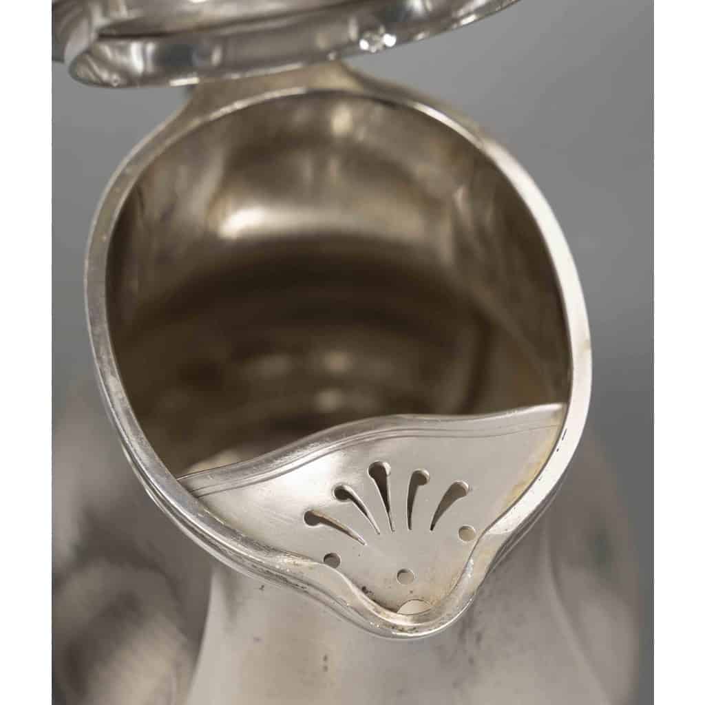 G. LECOMTE – Service thé café 4 pièces argent massif époque ART DECO 1925 20