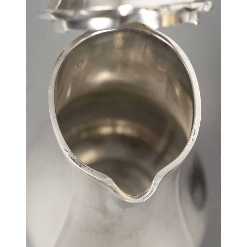 G. LECOMTE – Service thé café 4 pièces argent massif époque ART DECO 1925 12