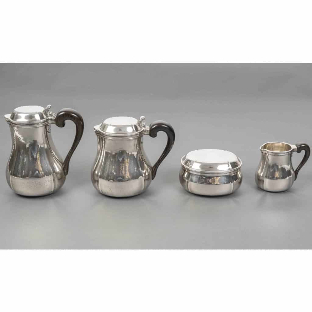 G. LECOMTE – Service thé café 4 pièces argent massif époque ART DECO 1925 3