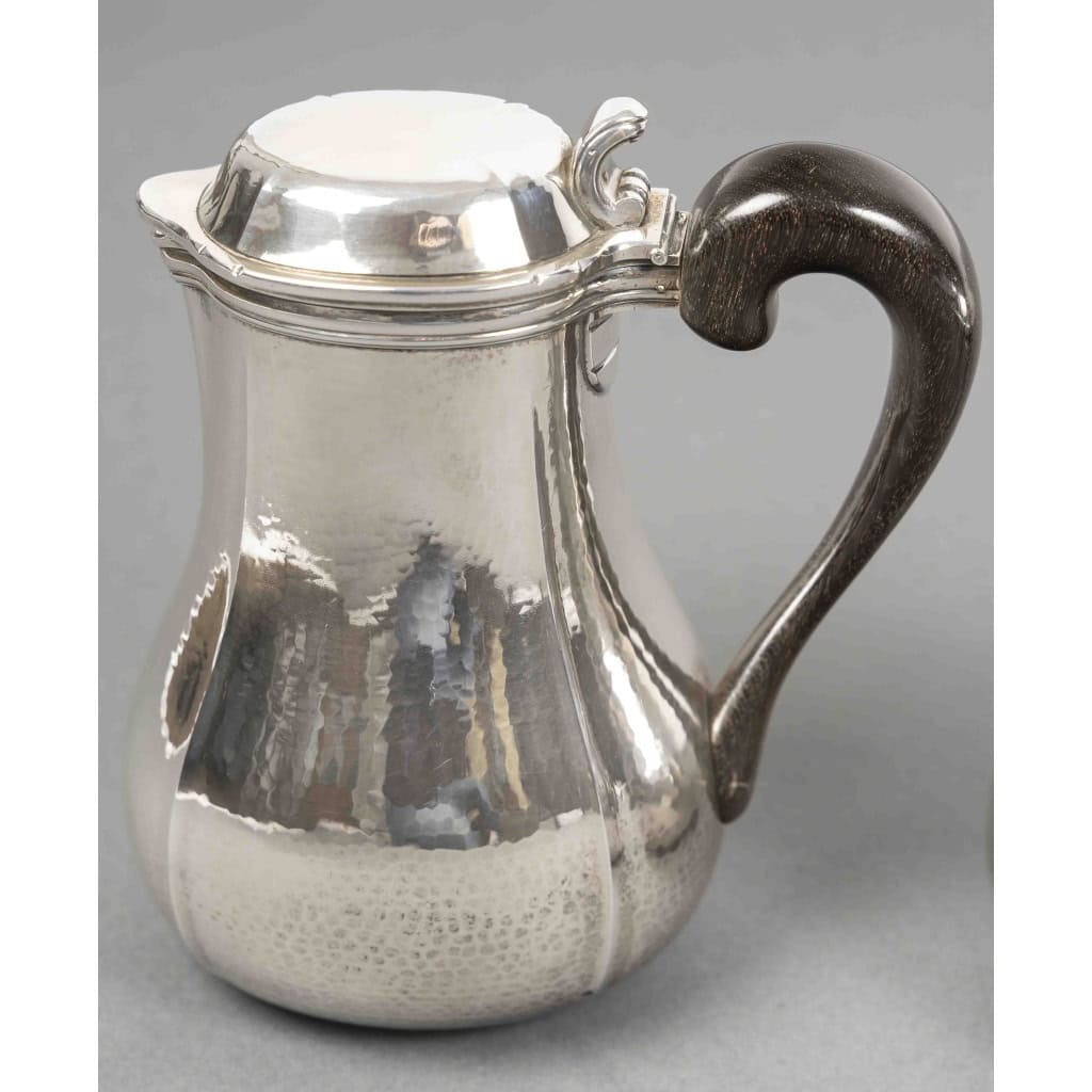 G. LECOMTE – Service thé café 4 pièces argent massif époque ART DECO 1925 10