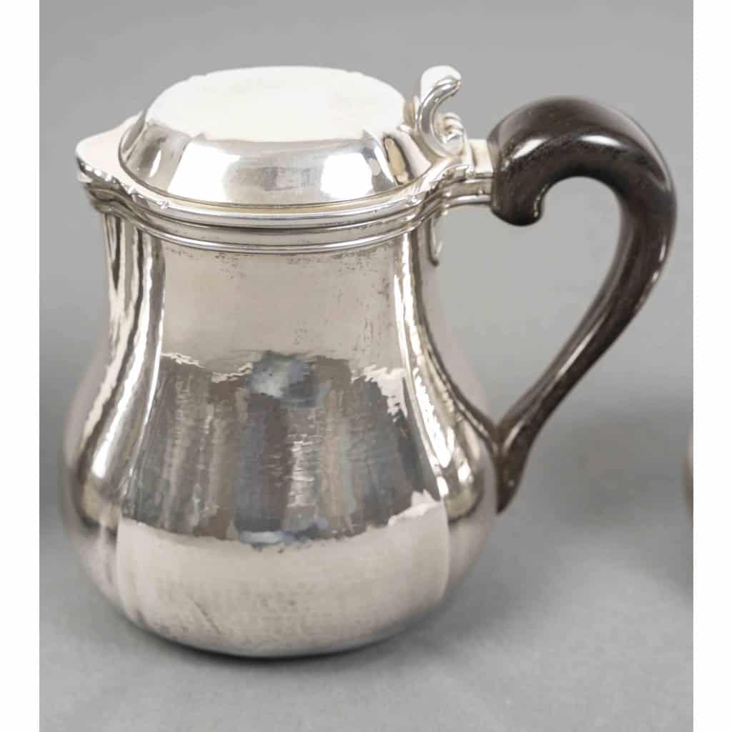G. LECOMTE – Service thé café 4 pièces argent massif époque ART DECO 1925 9