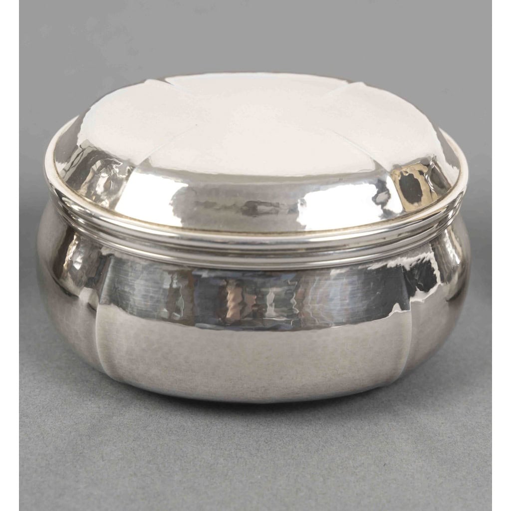 G. LECOMTE – Service thé café 4 pièces argent massif époque ART DECO 1925 8