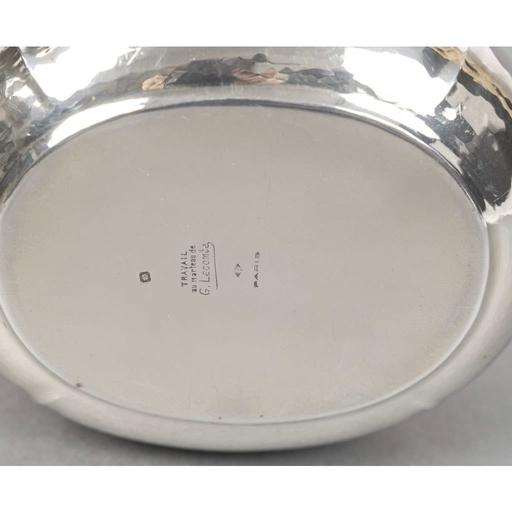 G. LECOMTE – Service thé café 4 pièces argent massif époque ART DECO 1925 6