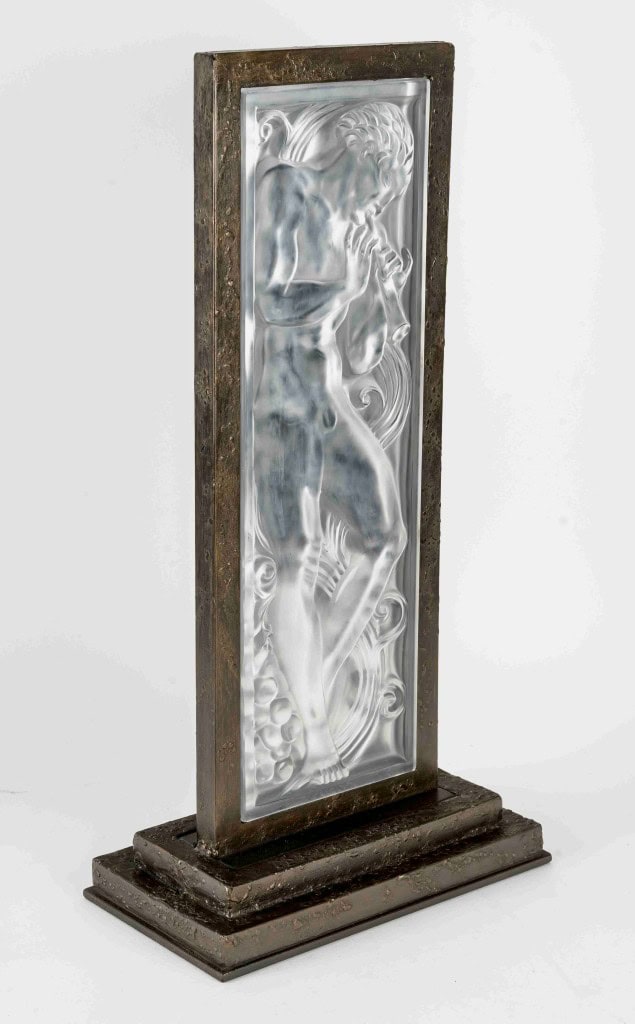 Lalique France – Panneau Décoration Joueur De Pipeau Cristal Blanc 4