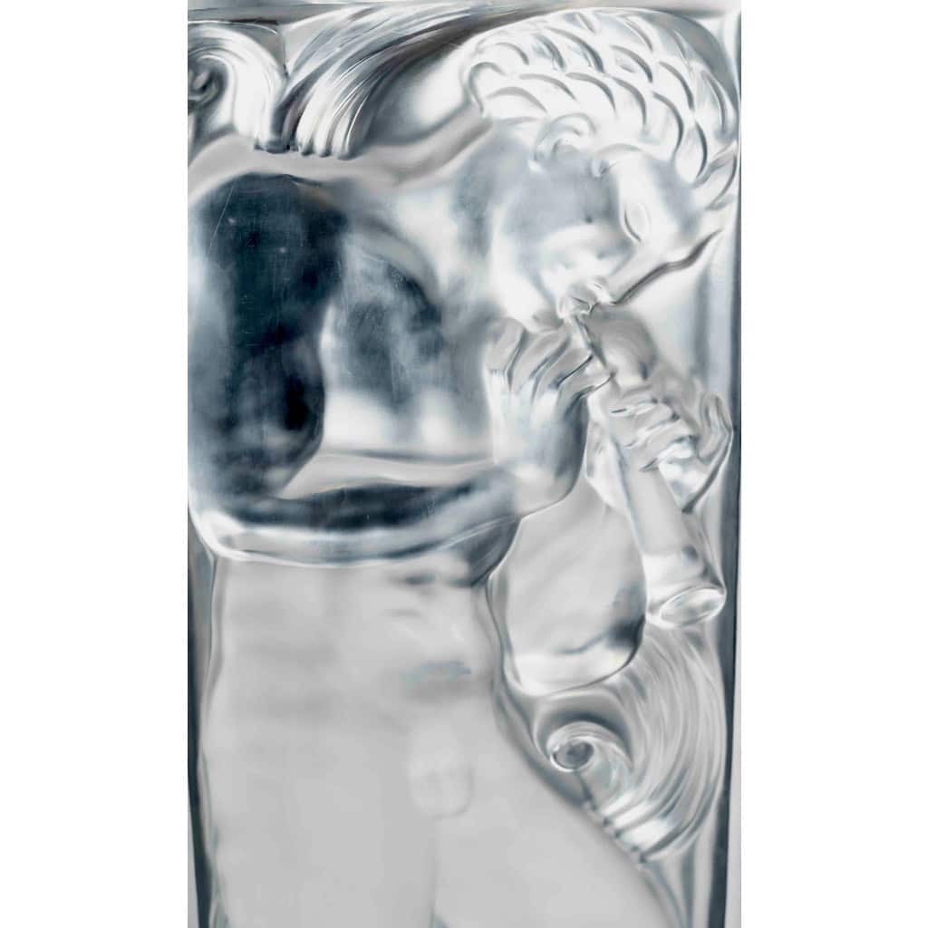 Lalique France – Panneau Décoration Joueur De Pipeau Cristal Blanc 5