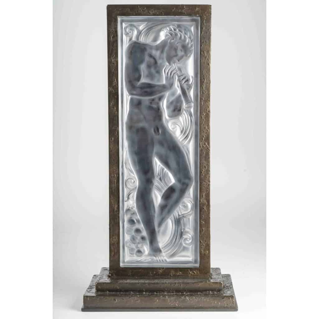 Lalique France – Panneau Décoration Joueur De Pipeau Cristal Blanc 3