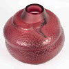 Lalique France – Vase Serpent Cristal Rouge Neuf En Coffret 12