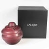 Lalique France – Vase Serpent Cristal Rouge Neuf En Coffret 15