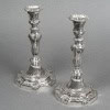Orfèvre P.F.A. TURQUET – Paire de bougeoirs argent Louis XV – XIXe 24