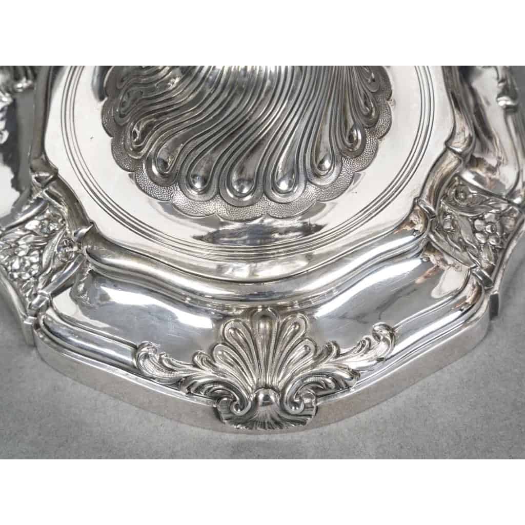Orfèvre P.F.A. TURQUET – Paire de bougeoirs argent Louis XV – XIXe 14