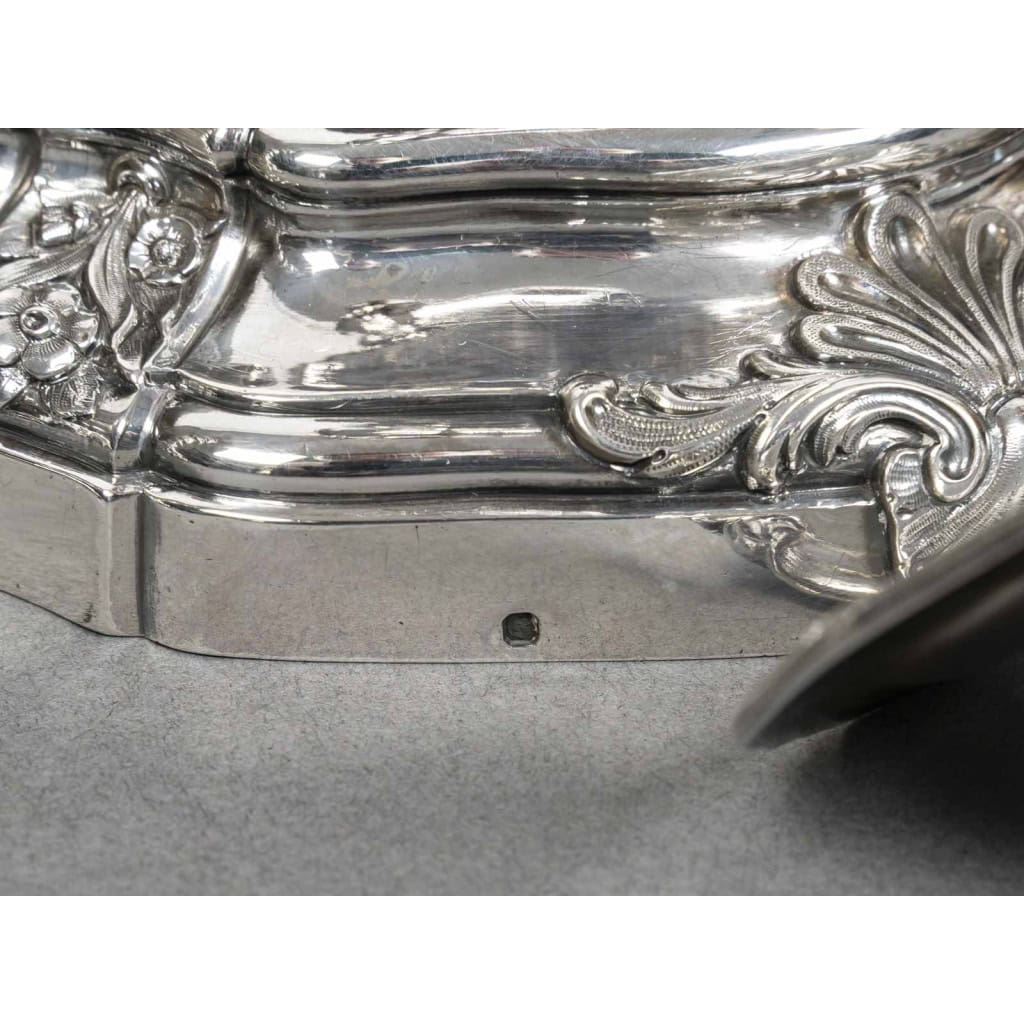 Orfèvre P.F.A. TURQUET – Paire de bougeoirs argent Louis XV – XIXe 20