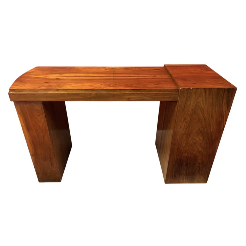 Bureau en noyer et placage de noyer de forme rectangulaire des années 1930 9