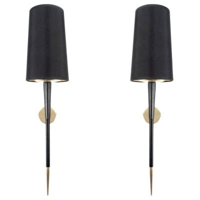 1950 Paire d’appliques Torchère Maison Arlus