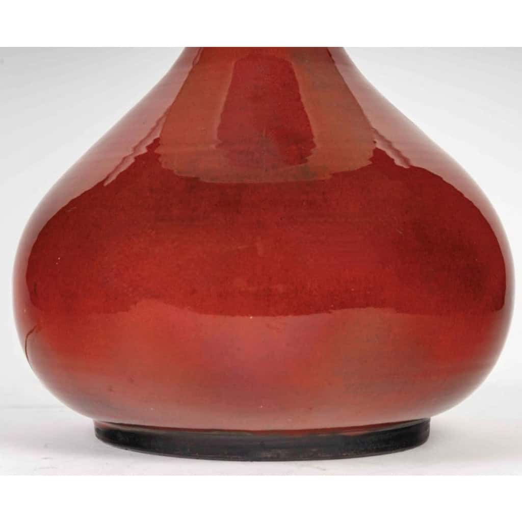 Lampe de table de 1970 en céramique émaillée de la Maison Roche 6