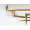 1970 Paire d’appliques murales en fer forgé martelé et opaline par Maison Roche 13
