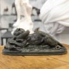 Sculpture – Tiger Devouring a Gharial, Antoine – Louis Barye (1795-1875) – Bronze 12