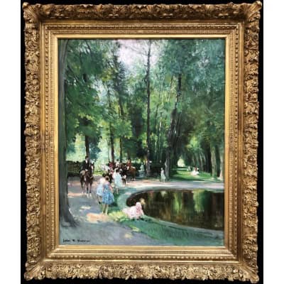 Herve Jules Langres Promenade à Blanchefontaine Huile Toile Signée Certificat D’authenticité