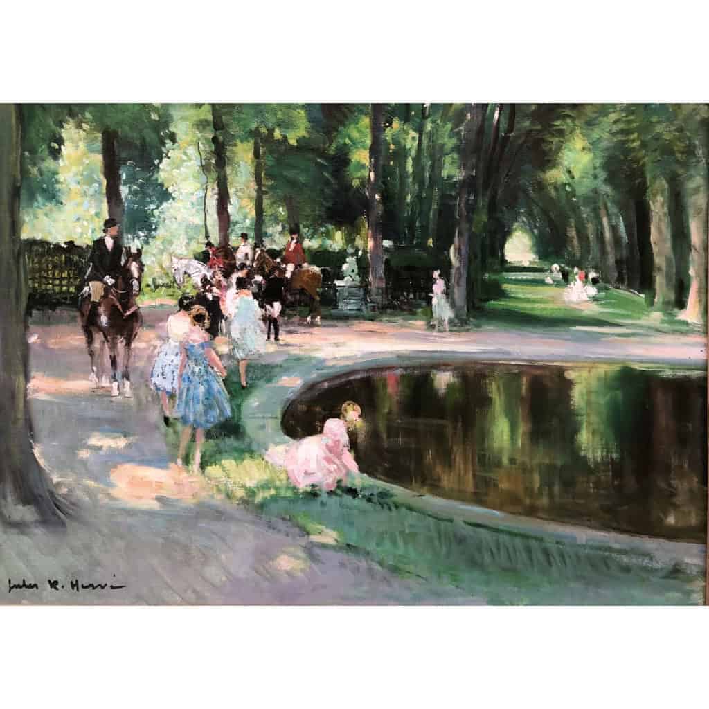 Herve Jules Langres Promenade à Blanchefontaine Huile Toile Signée Certificat D’authenticité 7