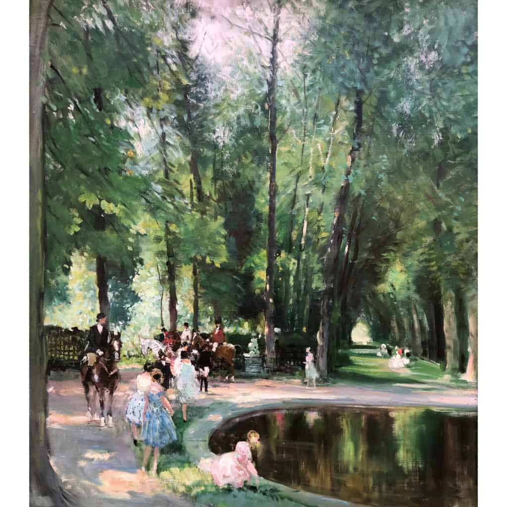 Herve Jules Langres Promenade à Blanchefontaine Huile Toile Signée Certificat D’authenticité 6