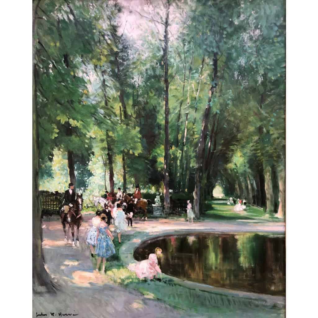 Herve Jules Langres Promenade à Blanchefontaine Huile Toile Signée Certificat D’authenticité 5