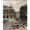 HERVE Jules Peinture Française 20è Paris L’opéra Huile sur Toile Signée Certificat D’authenticité 20