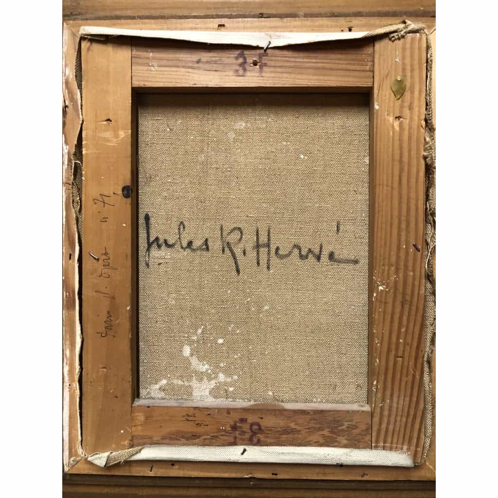 HERVE Jules Peinture Française 20è Paris L’opéra Huile sur Toile Signée Certificat D’authenticité 4