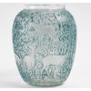 1932 René Lalique – Vase Biches Verre Blanc Patiné Bleu 10