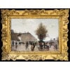 L’HUILLIER Jacques Paris La Belle époque Animation Quai De L’hôtel De Ville Huile sur Toile Signée Certificat d’authenticité 20