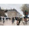 L’HUILLIER Jacques Paris La Belle époque Animation Quai De L’hôtel De Ville Huile sur Toile Signée Certificat d’authenticité 15