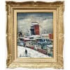 MACLET Elisée Tableau Français 20è Paris Montmartre Moulin De La Galette sous la neige Huile sur toile Signée Certificat d’authenticité 10