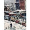 MACLET Elisée Tableau Français 20è Paris Montmartre Moulin De La Galette sous la neige Huile sur toile Signée Certificat d’authenticité 14