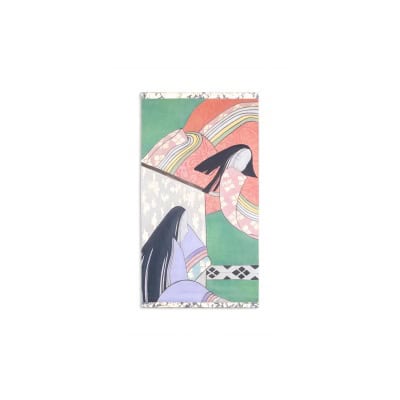 Toile peinte représentant des danseuses japonaises. Contemporain. LS63431089P