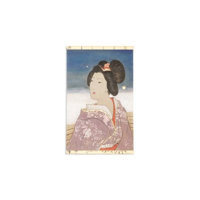Toile peinte représentant un personnage de style asiatique. Contemporain. LS6342B675H